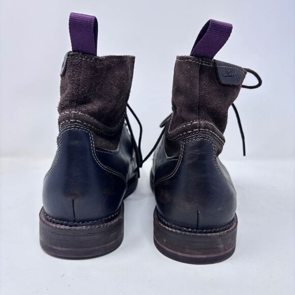 Clarks Brown Leather Suede Ankle - Picture 3 of 7